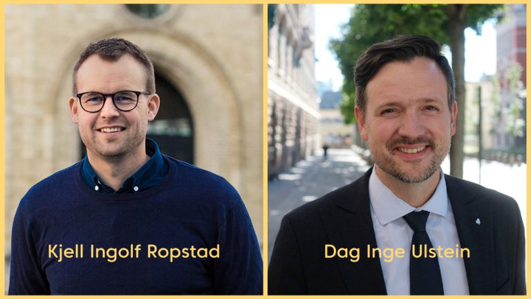 Portrettbilde av Kjell Ingolf Ropstad og Dag-Inge Ulstein